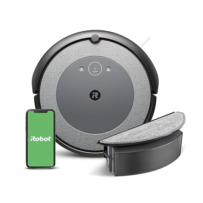 iRobot Combo i5 Robot Vacuum & Mop - Clean by Room with Smart Mapping, Works with Alexa, Personalized Cleaning Powered OS, Ideal for Pet Hair, Carpet and Hard Floors