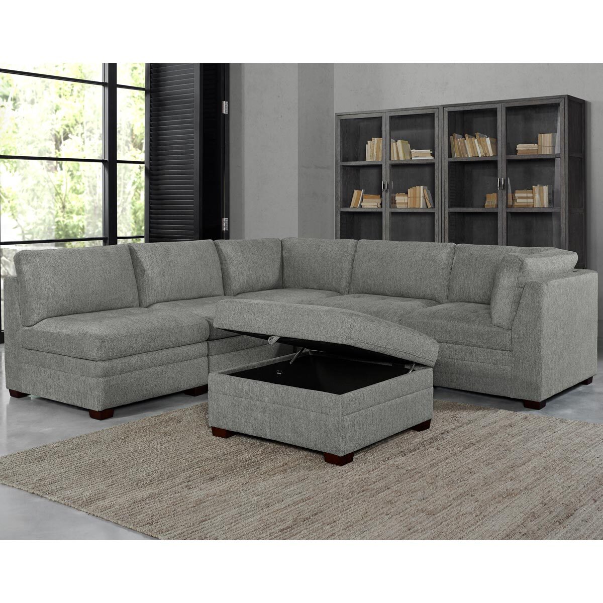 TISDALE 6PC FAB SECT GRAY