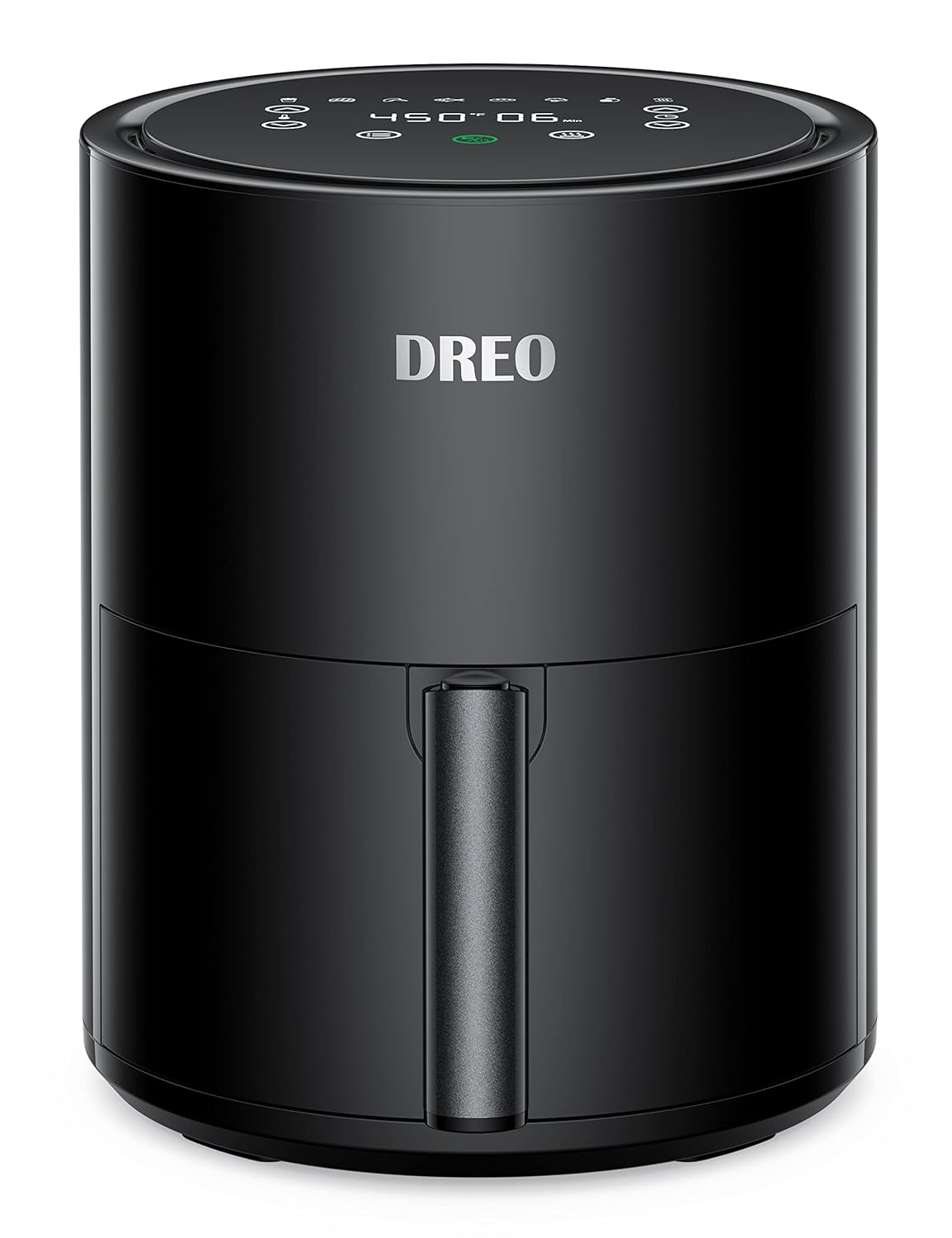 Dreo Air Fryer - 100ââ€žâ€° to 450ââ€žâ€°, 4 Quart Hot Oven Cooker with 50 Recipes, 9 Cooking Functions on Easy Touch Screen, Preheat, Shake Reminder, 9-in-1 Digital Airfryer, Black, 4L (DR-KAF002)