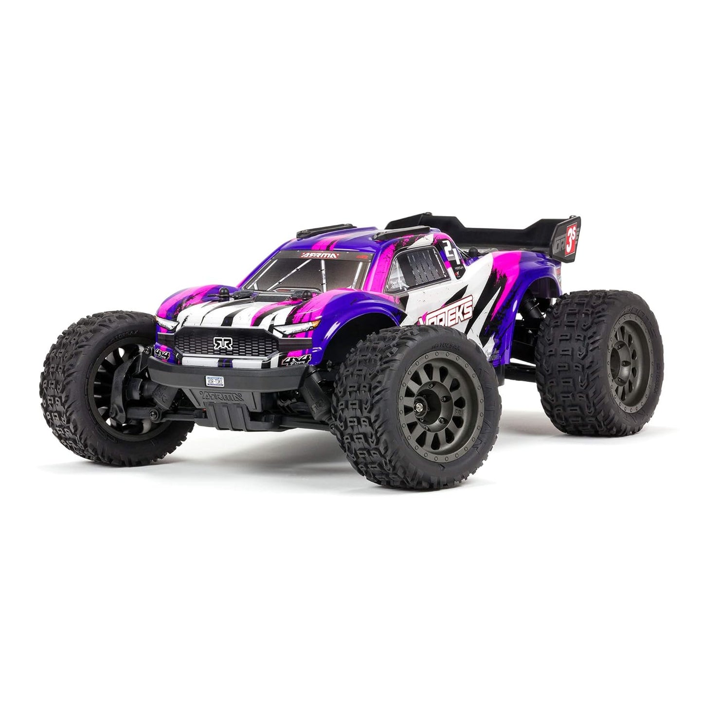 ARRMA RC Truck 1/10 VORTEKS 4X4 3S BLX Stadium Truck RTR (Batteries and Charger Not Included), Purple