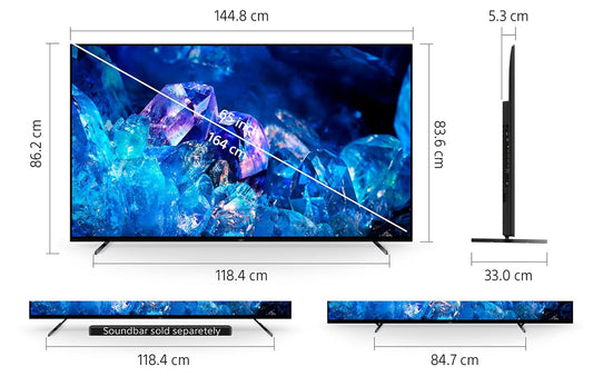 XR-65A80K - SONY BRAVIA XR 65” Class A80K 4K HDR OLED TV with Google TV (2022)