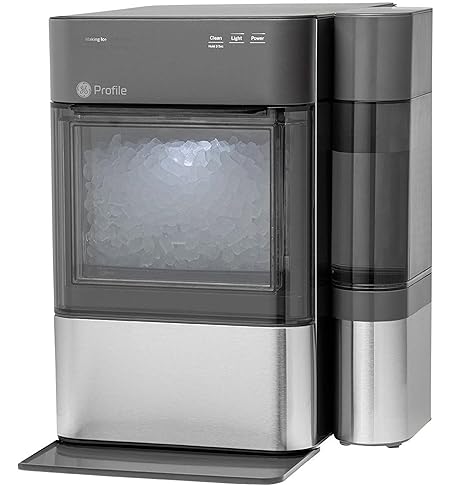 GE Profile Opal 2.0 Countertop Nugget Ice Maker Ice Machine with WiFi Connectivity Smart Home Kitchen Essentials Black Stainless