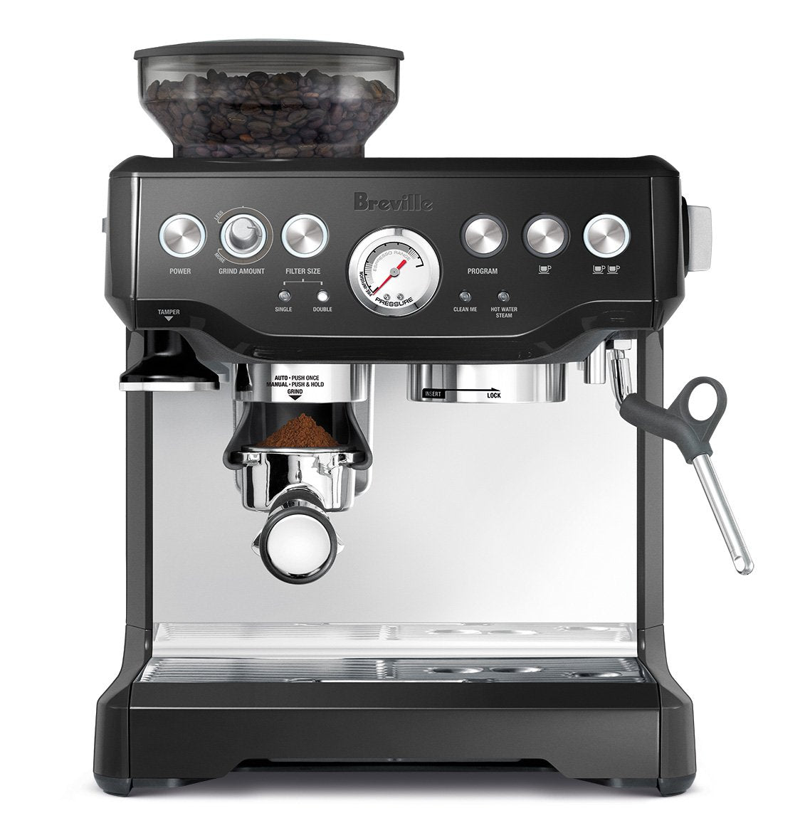 Breville Barista Express Espresso Machine, Black Sesame, BES870BSXL,