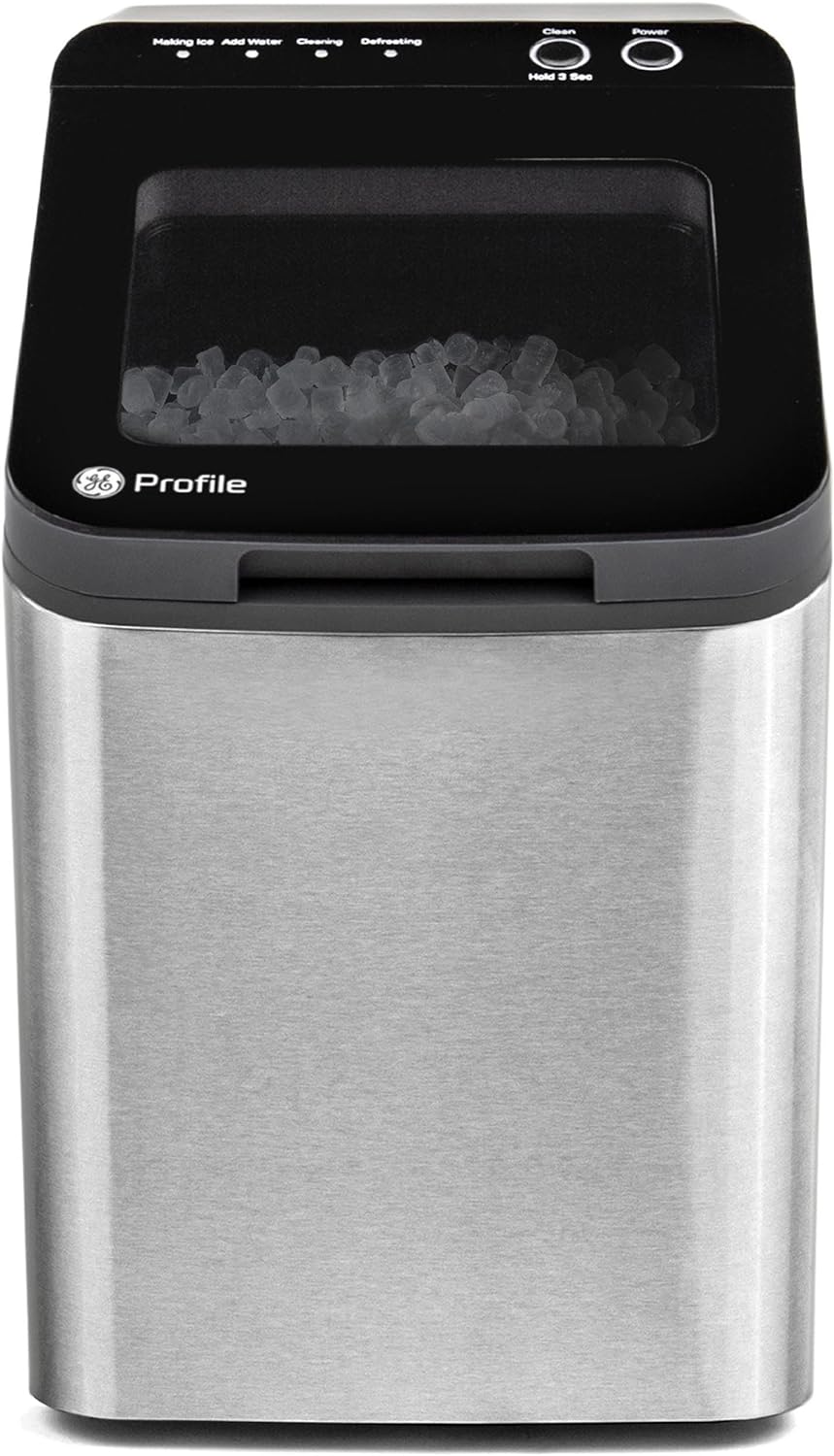 GE Profile Opal 1.0 Nugget Ice Maker Countertop Pebble Ice Maker Portable Ice Machine Makes up to 34 lbs. of Ice Per Day Stainless Steel Finish