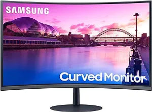 SAMSUNG 27-Inch S39C Series FHD Curved Gaming Monitor, 75Hz, AMD FreeSync, Game Mode, Advanced Eye Comfort, Frameless Display, Built in Speakers, Slim Metal Stand, LS27C392EANXGO, 2023, Black