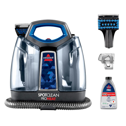 BISSELL SpotClean ProHeat Portable Spot and Stain Carpet Cleaner, 2694, Blue