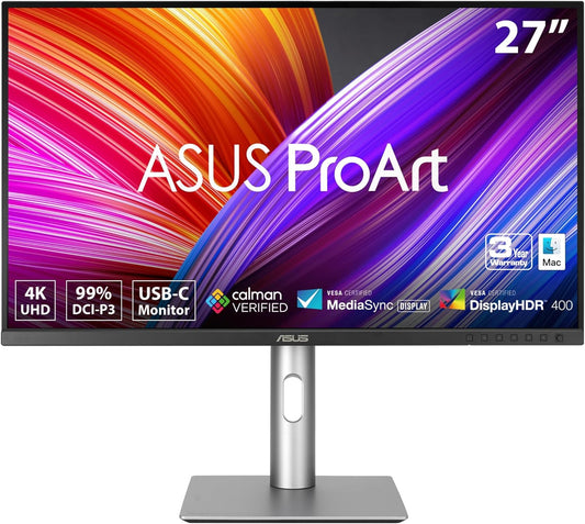 ASUS ProArt Display 27 4K HDR Professional Monitor (PA279CRV) - DisplayPort, Daisy-Chain, Height Adjustable