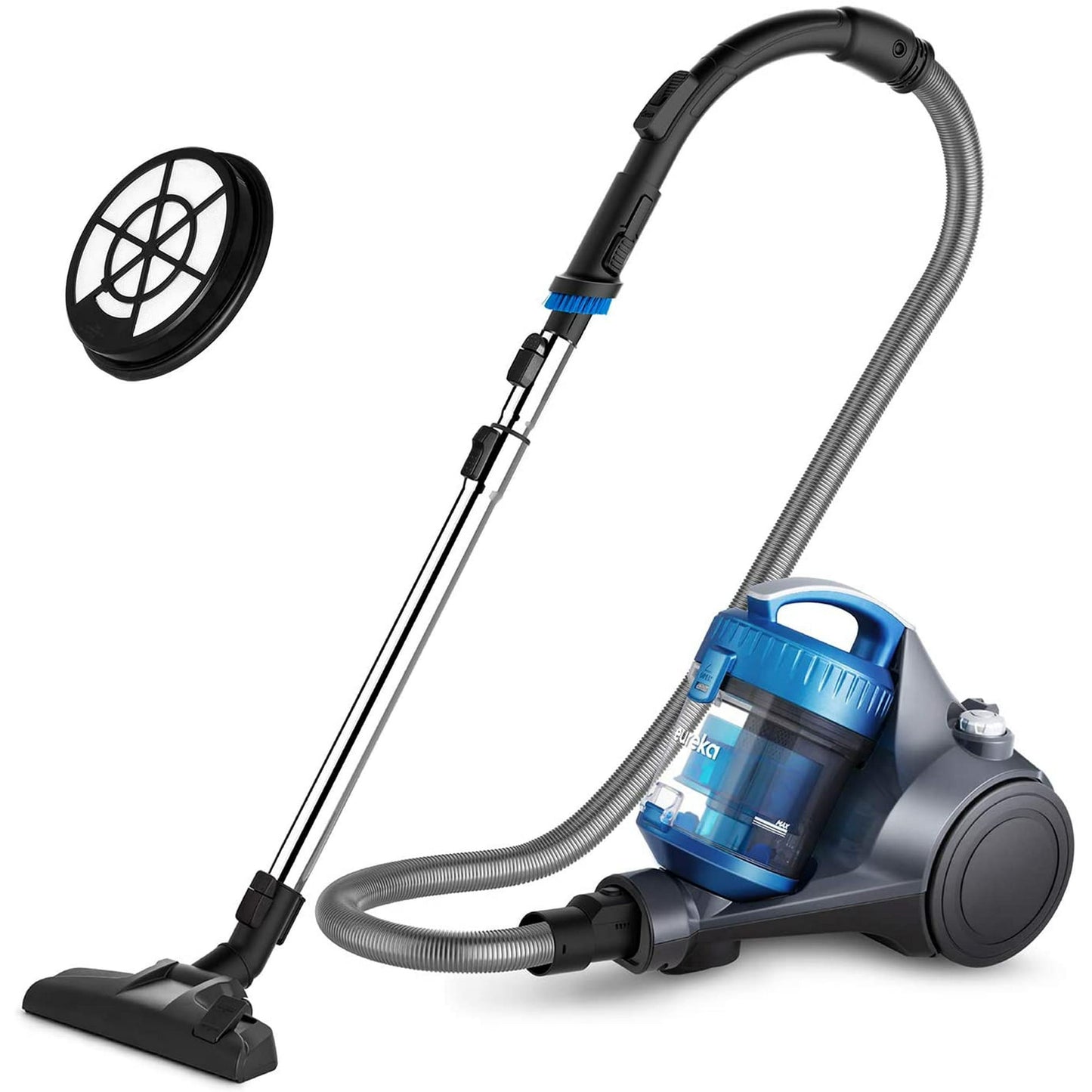 Eureka Whirl Wind Bagless Canister Vacuum Cleaner, Lightweight Vac for Carpets and Hard Floors, with Filter