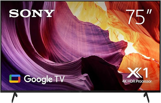 Sony 75 Inch 4K Ultra HD TV X80K Series: LED Smart Google TV with Dolby Vision HDR KD75X80K- Latest Model, Black