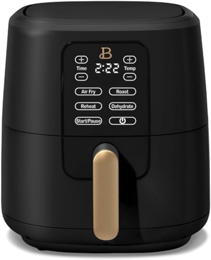 Beautiful 6 Quart Touchscreen Air Fryer, Black Sesame by Drew Barrymore