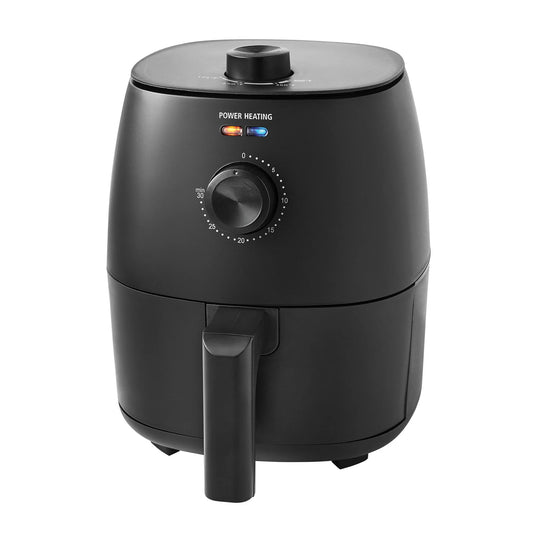Mainstays 2.2 Quart Compact Air Fryer, Non-Stick, Dishwasher Safe Basket, 1150W, Black, Automatic Shutoff, Built-in Timer