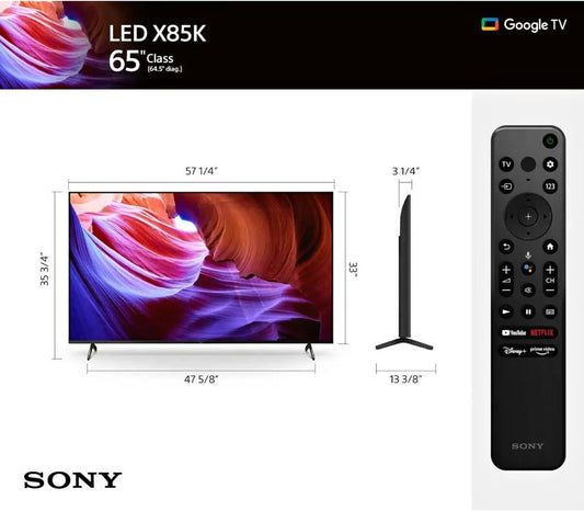 65” Class X85K 4K HDR LED TV -KD65X85K